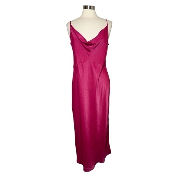 ANTHROPOLOGIE The Elyse Raspberry Slip Dress size XL - Picture 2 of 9